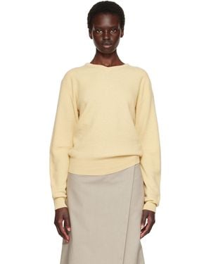 Tonywack Superfine Wool Commando V-Neck Jumper - Natural