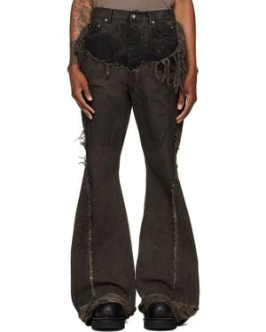 Rick Owens Tower Slivered Bootcut Jeans - Black
