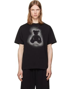 Palm Angels Spray Bear T-Shirt - Black