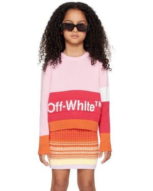 Off-White c/o Virgil Abloh キッズ｜ピンク カラーブロック セーター - レッド