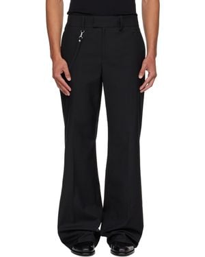 Courreges Light Twill Bootcut Trousers - Black