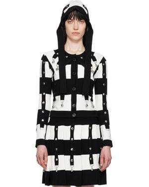 Chopova Lowena Cardigan Kip Noir Et Blanc