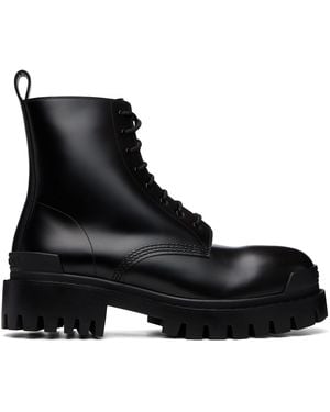 Balenciaga Strike Zip Boots - Black