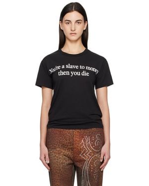 PRAYING Short Sleeve Print 'Slave' T-Shirt - Black