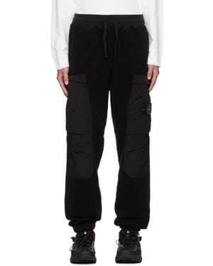 Stone Island ブラック パネル スウェットパンツ