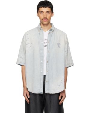 Acne Studios Mended Denim Shirt - White