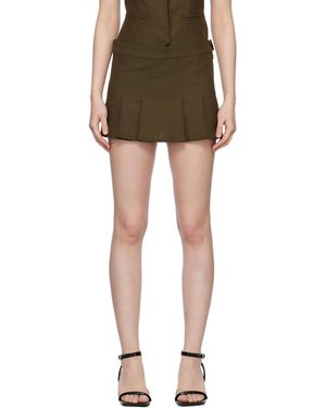 AYA MUSE Khaki Paxil Miniskirt - Black