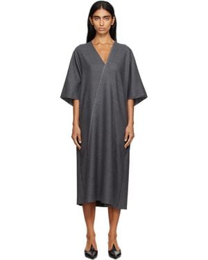 MM6 by Maison Martin Margiela Raw Edge Midi Dress - Black