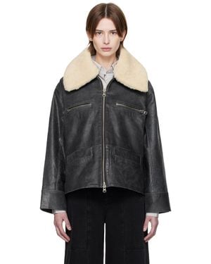 Sea Kiera Leather Jacket - Black