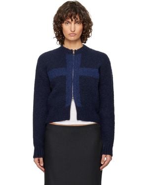 Paloma Wool Pull Cruz Bleu Marine À Glissière