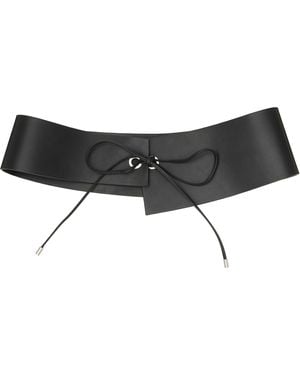 St. Agni Suede Asymmetric Belt - Black