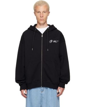 Off-White c/o Virgil Abloh Mercy Scribble Skate Zip Hoodie - Black