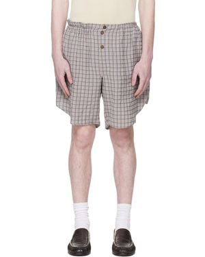 Hed Mayner Checked Shorts - Multicolour