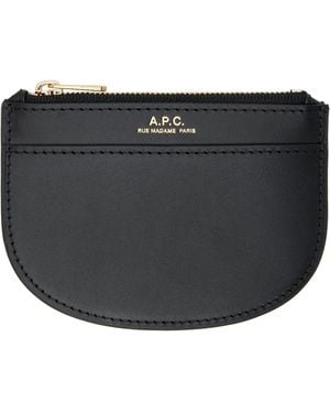 A.P.C. Demi-Lune New Coin Card Holder - Black