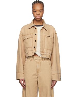 we11done Cropped Work Jacket - Natural