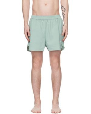 Acne Studios Green Embroidered Swim Shorts