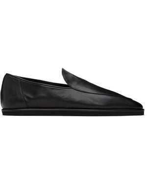 AURALEE Soft Leather Loafers - Black
