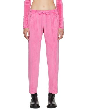 Priscavera Pantalon de détente fendu rose