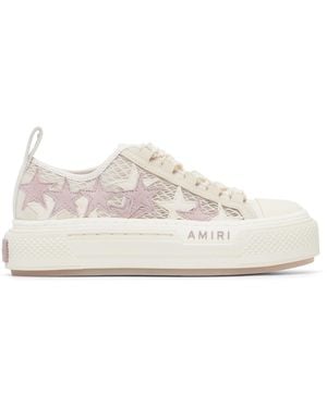 Amiri Off- Mesh Stars Court Low Trainers - Black