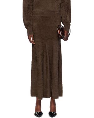 【関税込み】Helmut Lang ブラウン ジッパー マキシスカート Helmut Lang ニット マキシスカート | ブラウン | FARFETCH JP