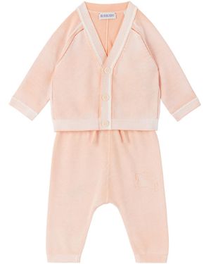 Burberry ベビー｜オレンジ Ekd カーディガン セット - ピンク