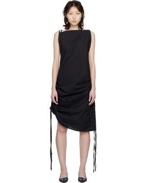 Baserange Pictorial Strap Midi Skirt - Black