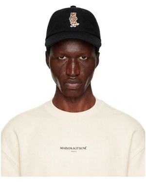 Maison Kitsuné Casquette Noir À Logo Dressed Fox - Multicolore