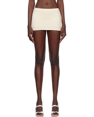 Frankie's Bikinis Off- Ash Knit Mini Skort - Black