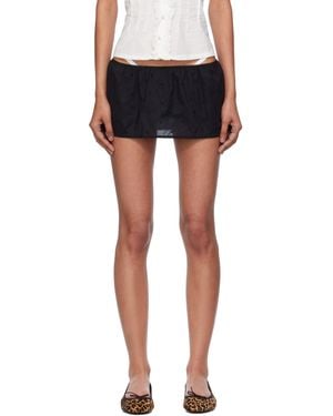 Fruity Booty Polka Broderie Skort - Black