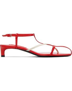 Jil Sander Cage Low Heeled Sandals - Black