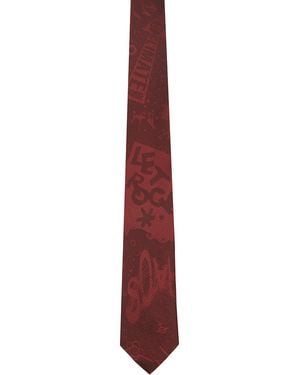 Vivienne Westwood Burgundy 8.5Cm 'Rock' Tie - Purple