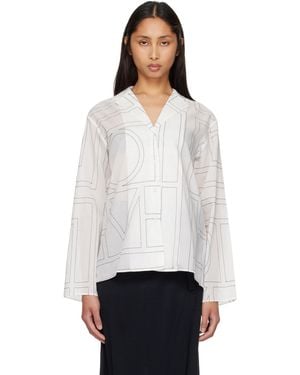 TOTEME Monogram Cotton-Blend Pj Shirt - White
