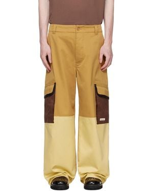 Marni Tan Water-Repellent Colour-Block Cargo Trousers - Yellow