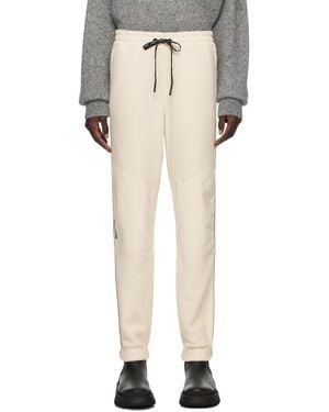 Moncler Off- Reflective Stripe Lounge Trousers - Natural