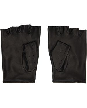 Ernest W. Baker Floral Studded Appliqué Driving Gloves in Black