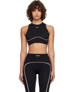 Off-White c/o Virgil Abloh Haut De Sport Sans Coutures Noir À Logo