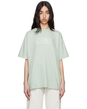 MM6 by Maison Martin Margiela ブルー Basic ジャージ Tシャツ - マルチカラー
