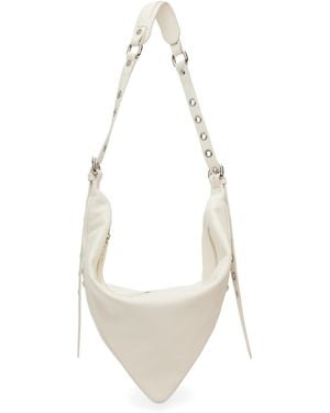 BY FAR オフホワイト Trayana Washed レザー バッグ