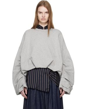 Dries Van Noten Draped Sweatshirt - Grey