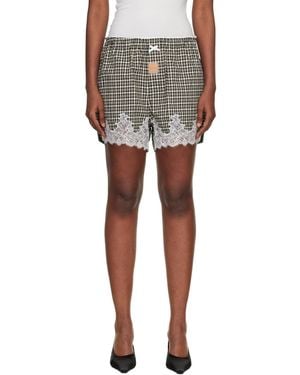 Martine Rose Khaki French Panties Shorts - Black