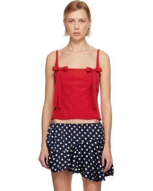 Sandy Liang Amelie Tank Top - Red
