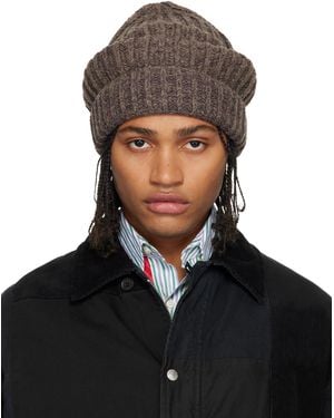 Maison Margiela Rib-Knit Beanie - Black