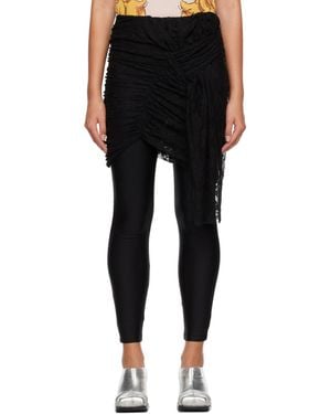 Pushbutton Layered Skirt - Black