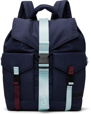 Ganni Tech Backpack - Blue