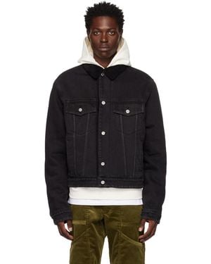we11done Regular Fit Denim Jacket - Black