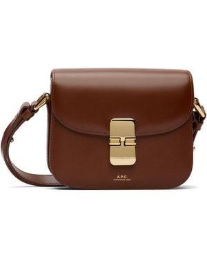 A.P.C. Tan Grace Mini Bag - Brown