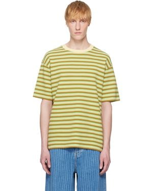 Drole de Monsieur 'Le T-Shirt Rayé' T-Shirt - Yellow
