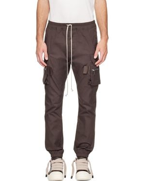 Rick Owens Tower Heavy Cotton Poplin Mastodon Cargo Trousers - Grey