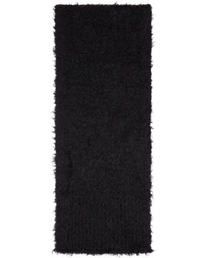 Y's Yohji Yamamoto Écharpe grise à poils longs - Noir