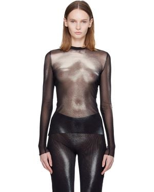Jean Paul Gaultier 'The Body Dust' Top - Black